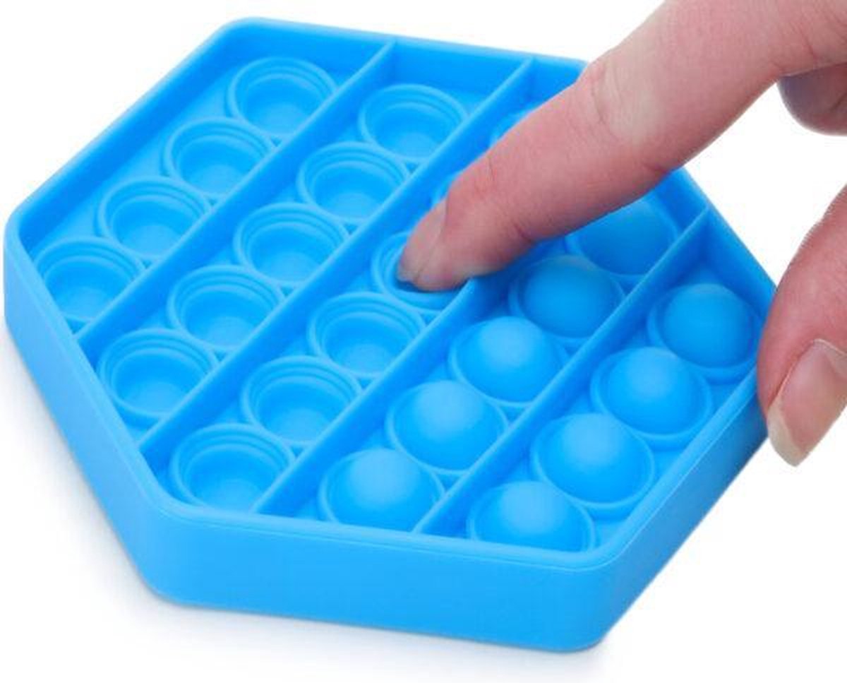 Premium Kwaliteit Pop-It Fidget | Anti Stress Speelgoed | Tik-Tok Fidget | Achthoek Blauw